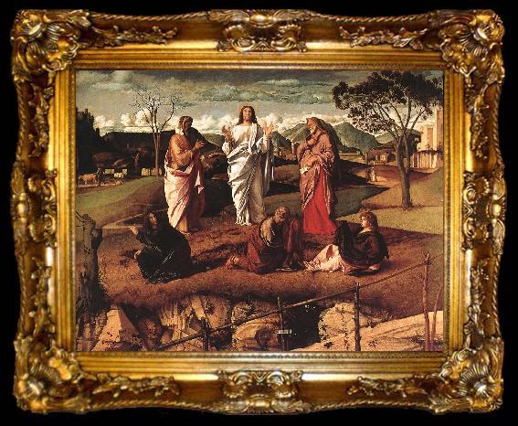 framed  BELLINI, Giovanni Transfiguration of Christ fdr, ta009-2
